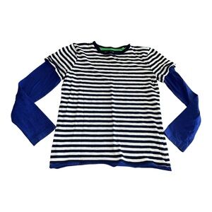 Mini Boden Long Sleeve Striped Tee